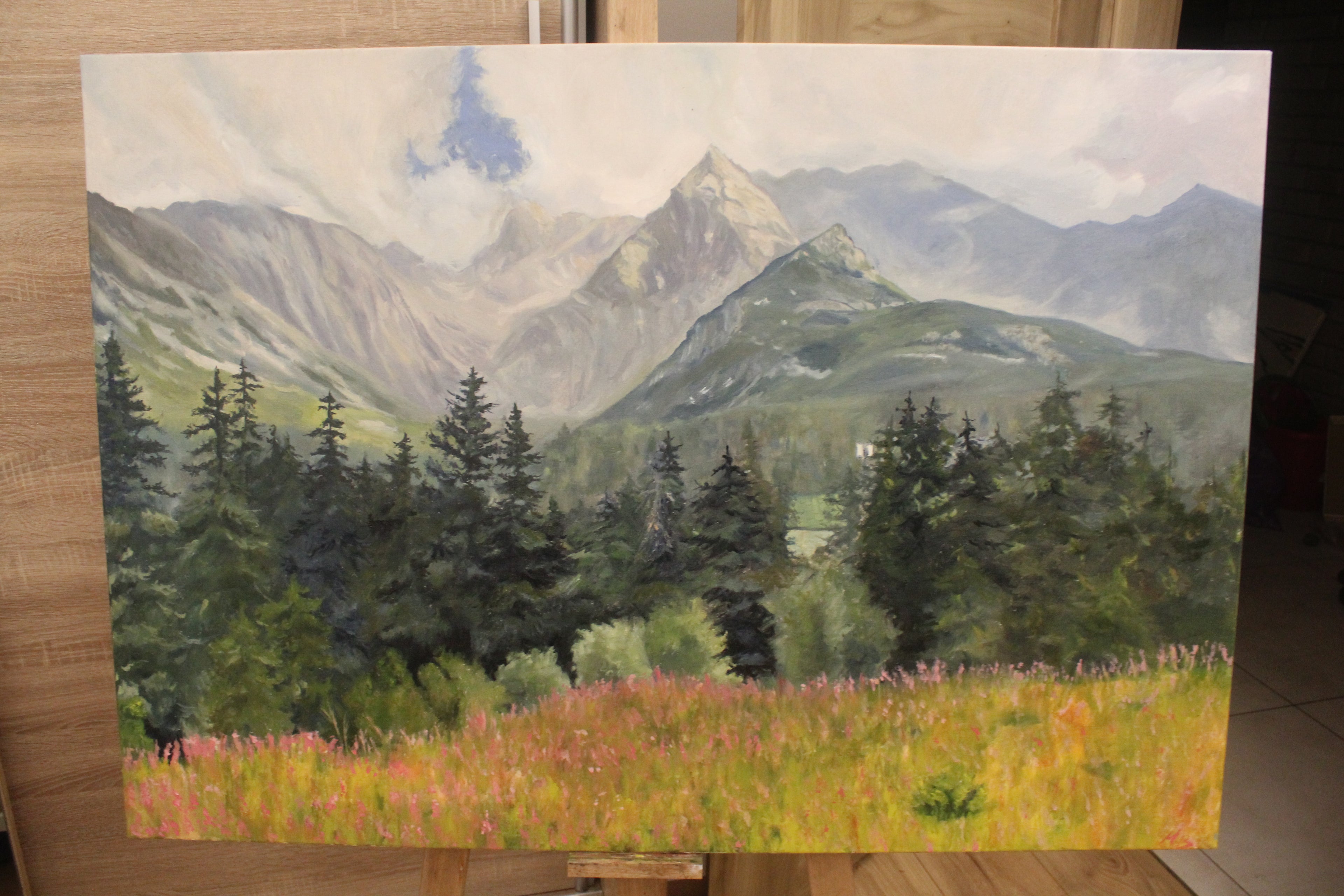 Sierpniowe wspomnienie, obraz olejny 100x70 cm