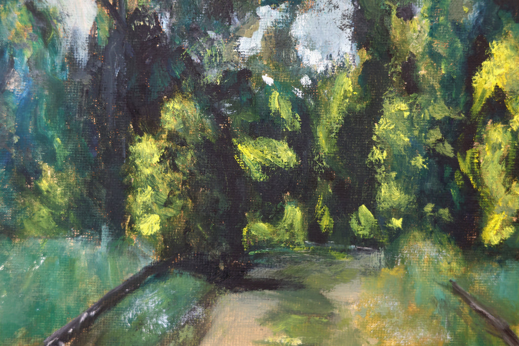 Droga na stawy, obraz olejny na płótnie 40x60 cm