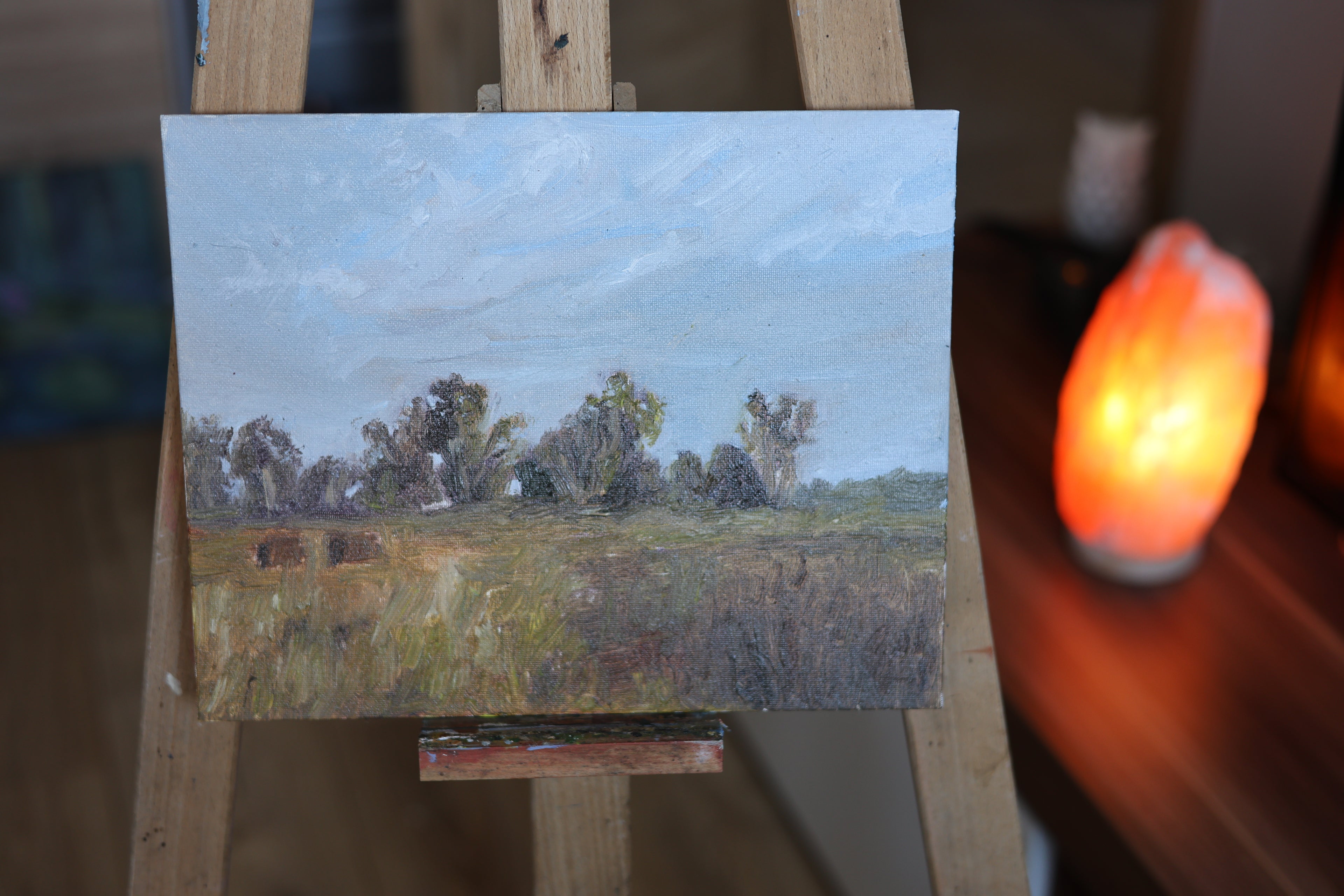 Poczuj miętę 24x30 cm, obraz olejny na panelu malarskim