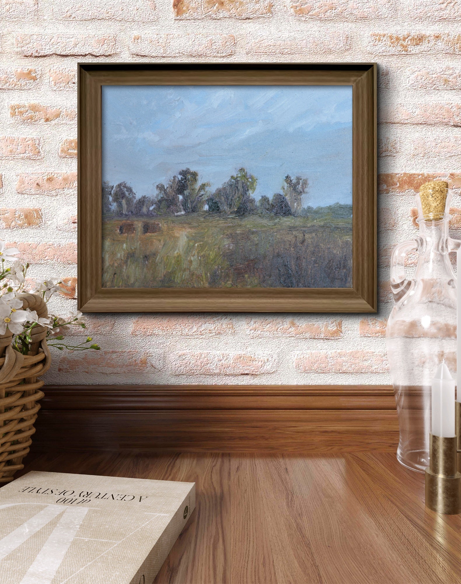 Poczuj miętę 24x30 cm, obraz olejny na panelu malarskim