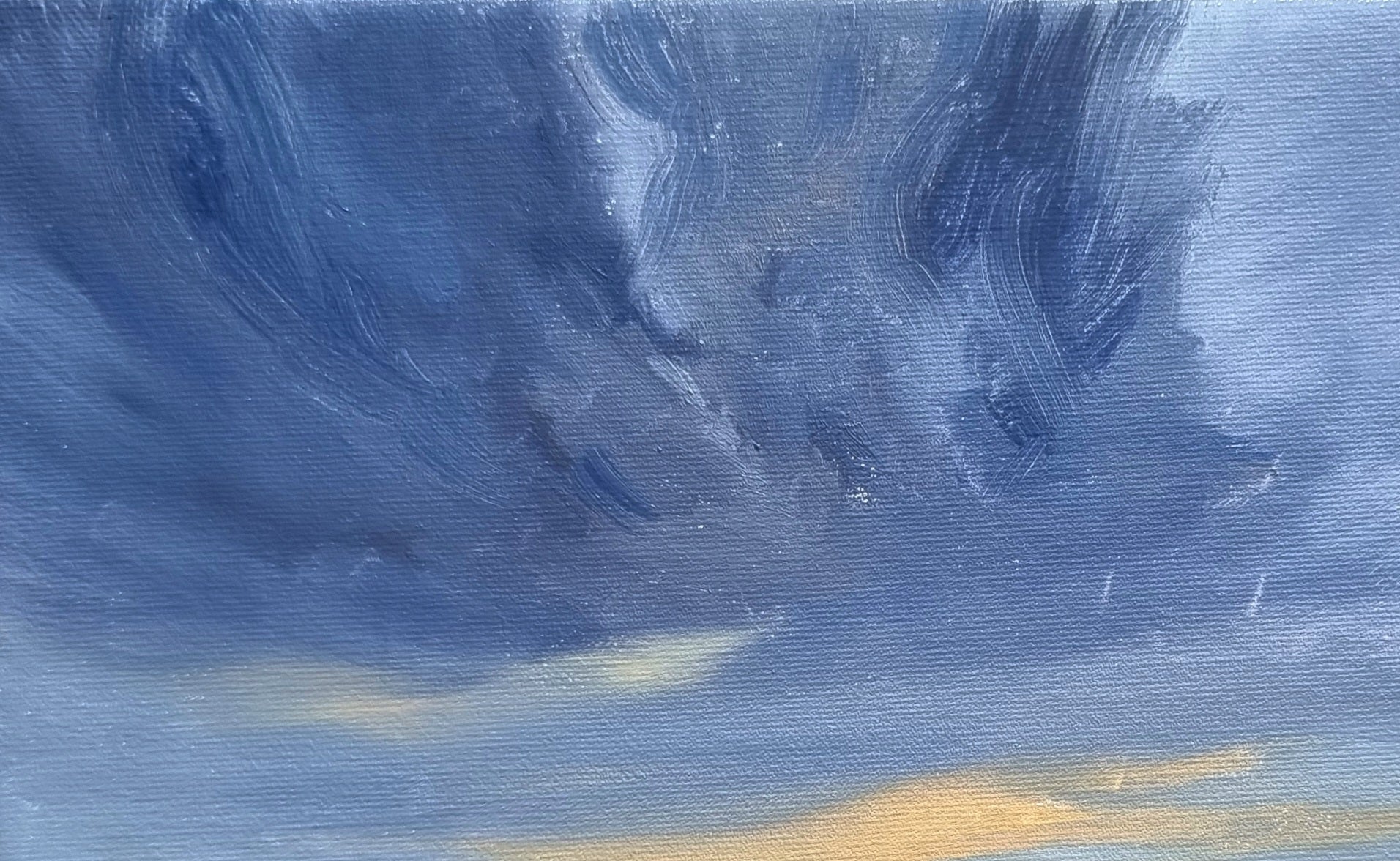 Feeling blue, obraz olejny  na płótnie 24x30