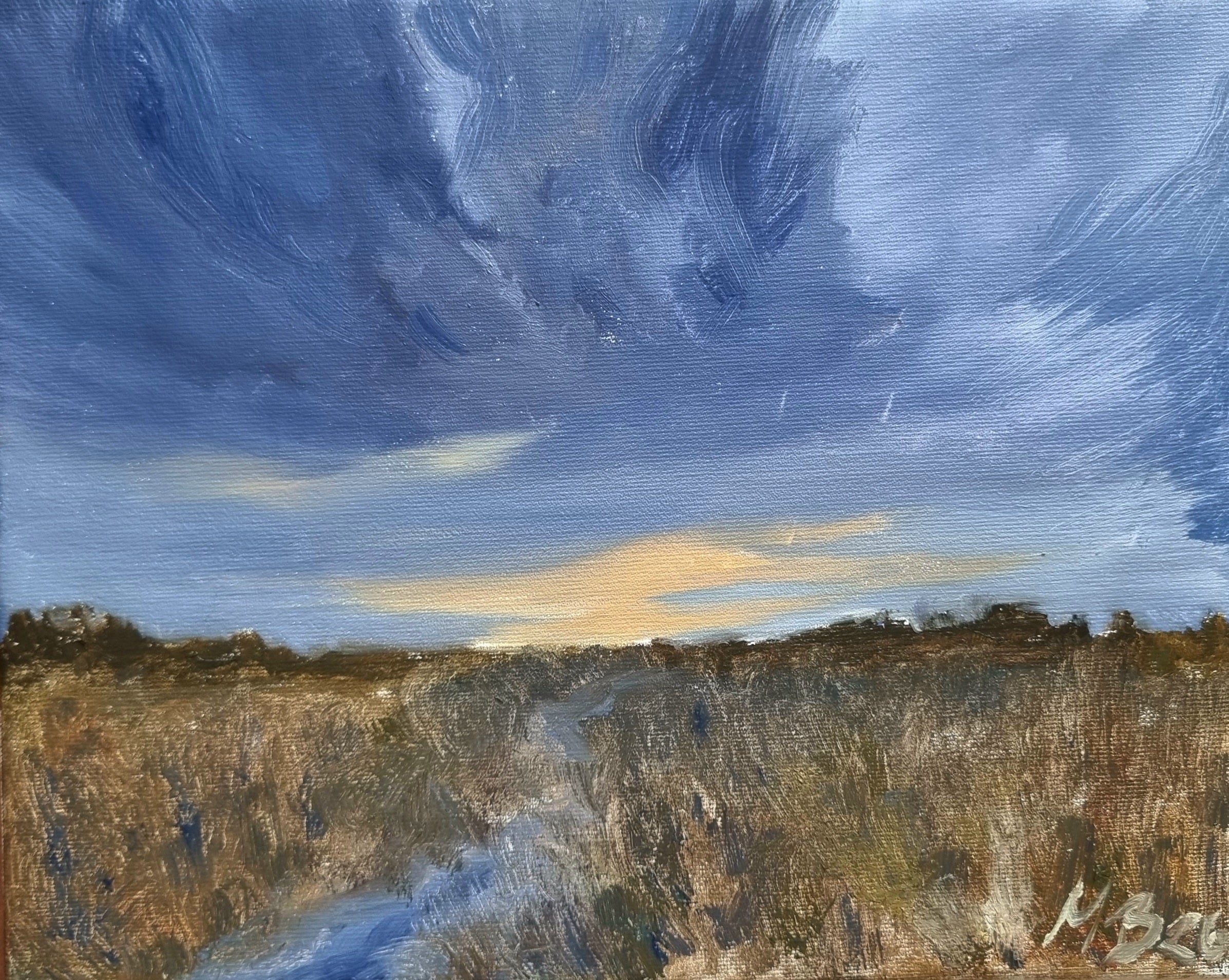 Feeling blue, obraz olejny  na płótnie 24x30
