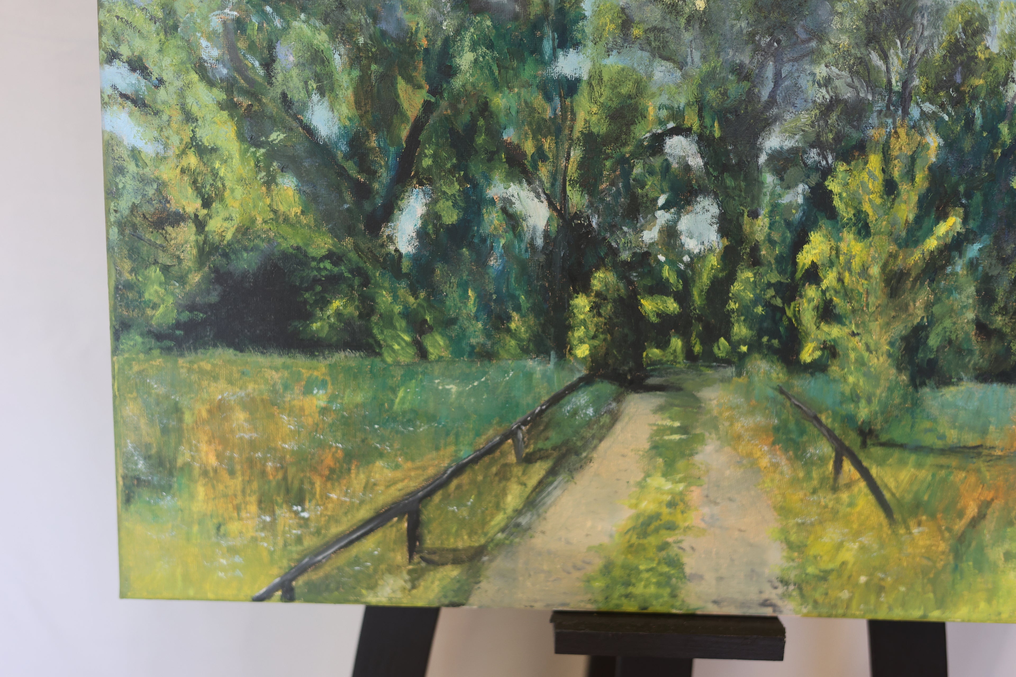 Droga na stawy, obraz olejny na płótnie 40x60 cm