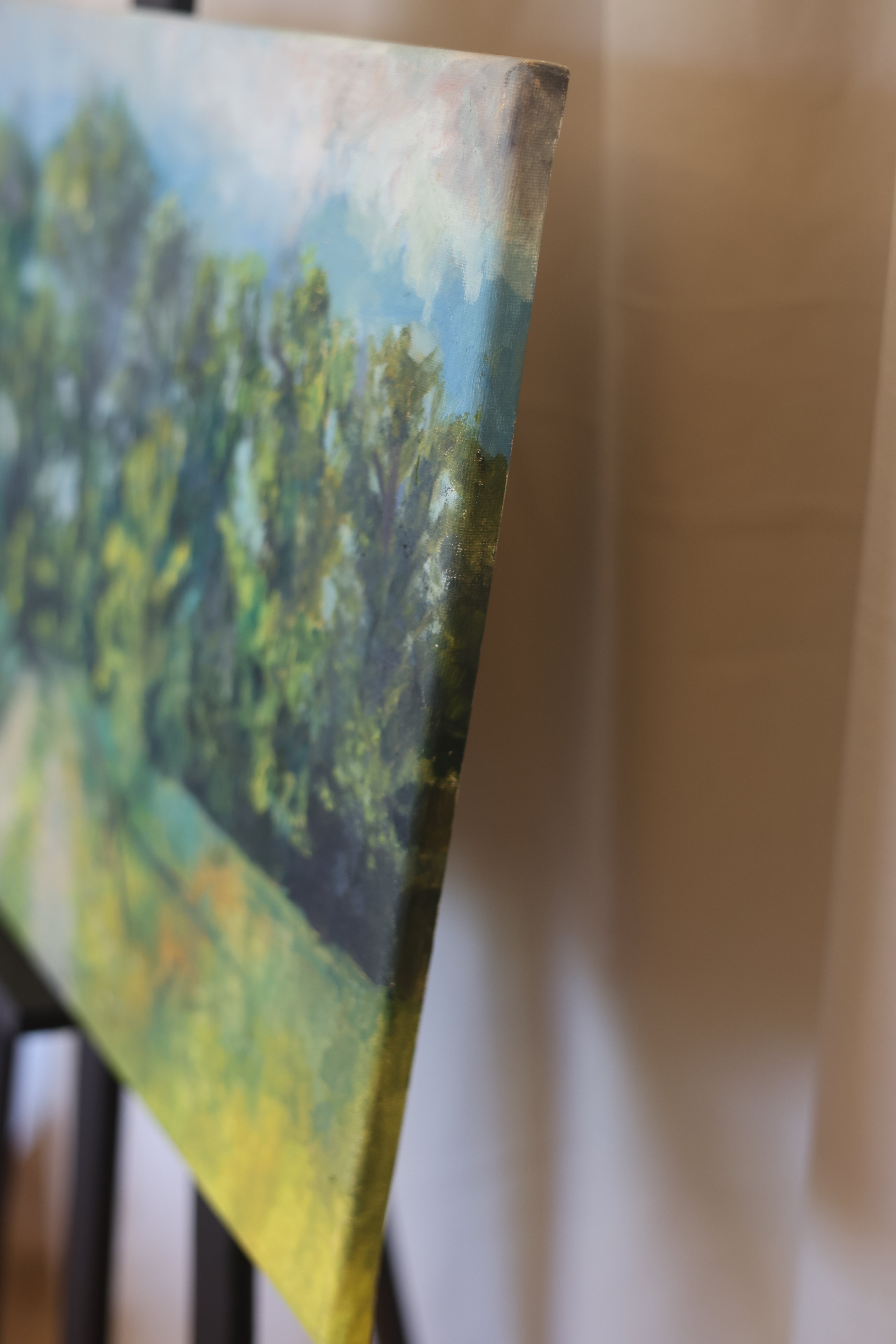Droga na stawy, obraz olejny na płótnie 40x60 cm