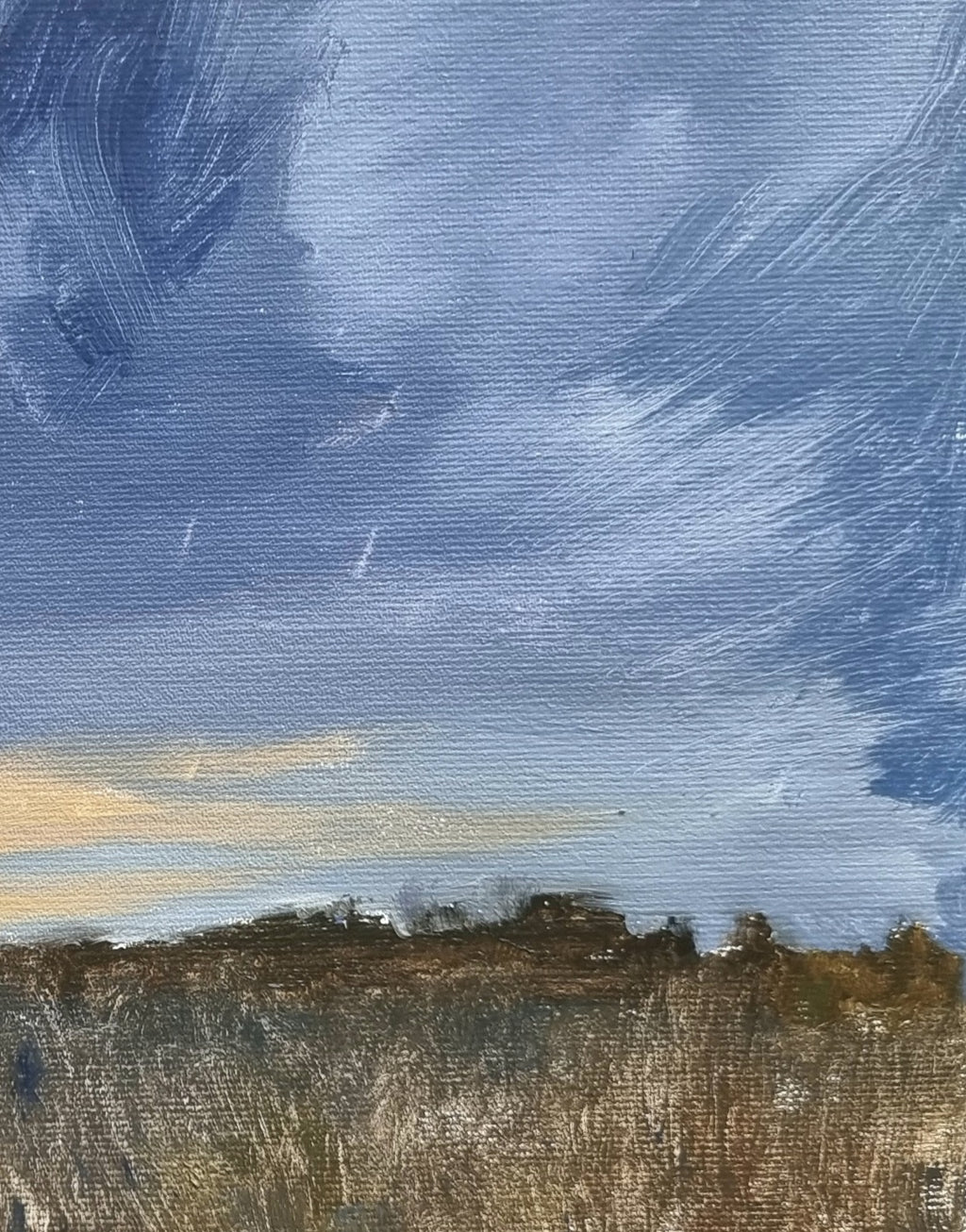 Feeling blue, obraz olejny  na płótnie 24x30