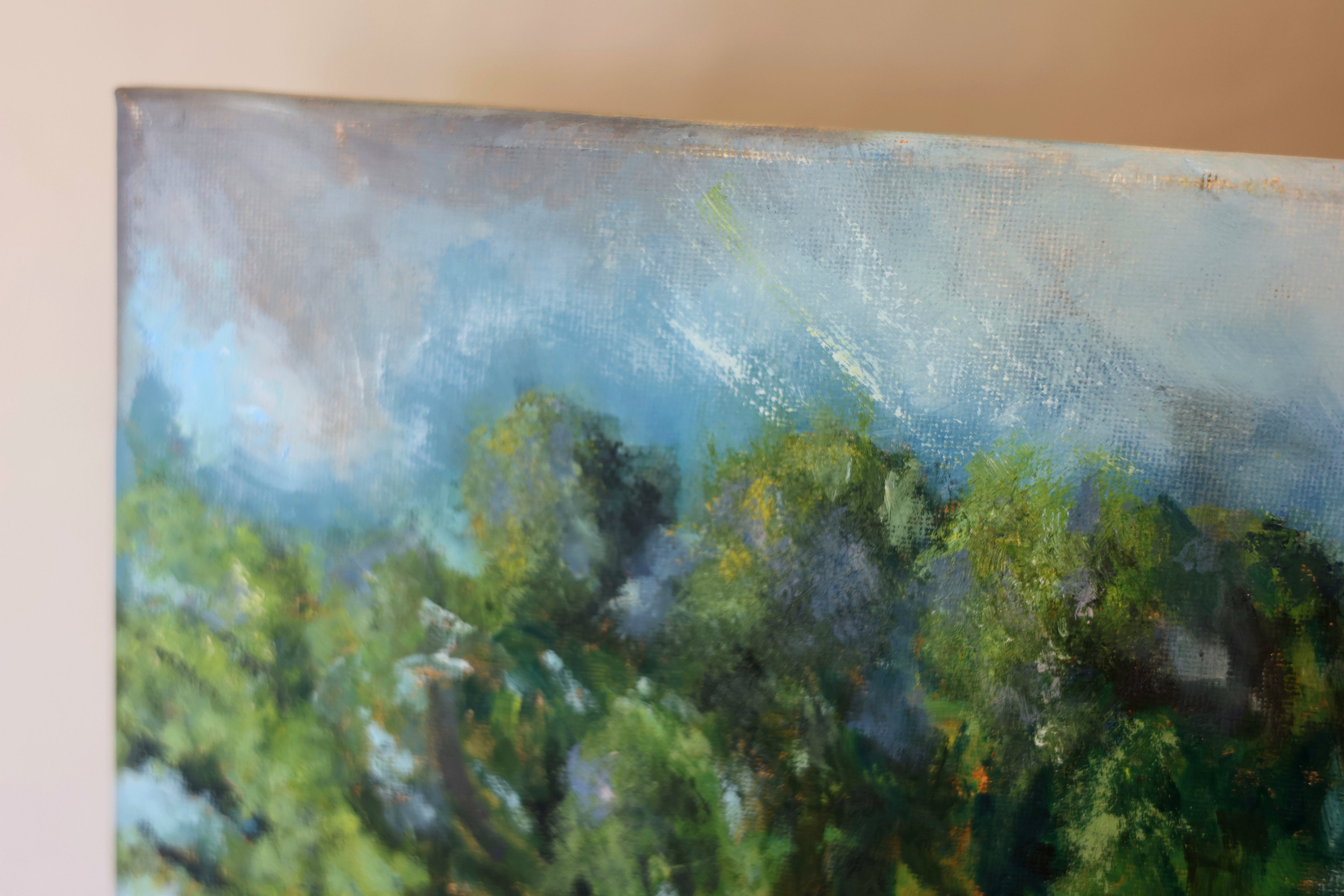 Droga na stawy, obraz olejny na płótnie 40x60 cm